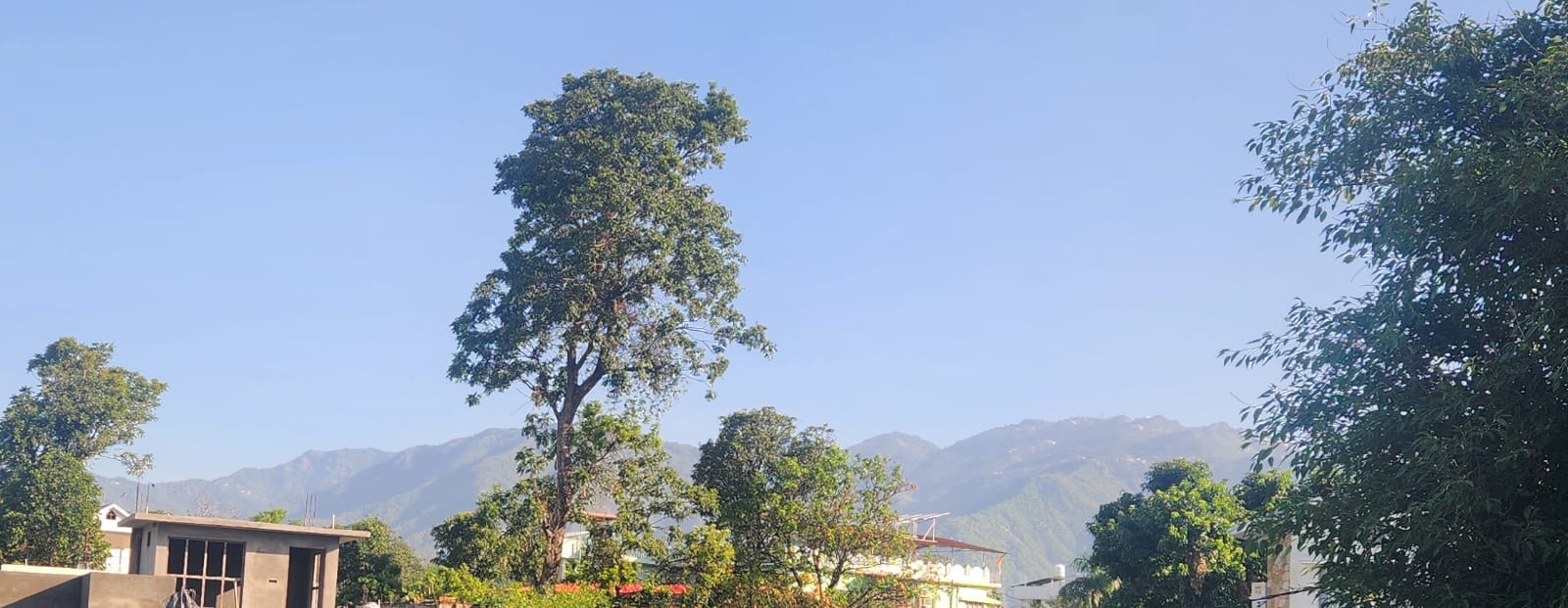 Daytime view towards Mussoorie